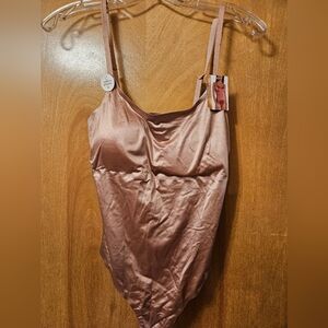 Danskin Satin Cocoa Kiss Shapewear Bodysuit
